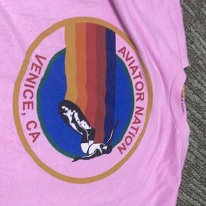Aviator nation hot pink tshirt